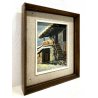COPPIA QUADRO ANTICO OLIO TAVOLA PAESAGGIO BAITE MONTAGNA G.Cavoli 1946 VINTAGE