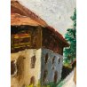 COPPIA QUADRO ANTICO OLIO TAVOLA PAESAGGIO BAITE MONTAGNA G.Cavoli 1946 VINTAGE