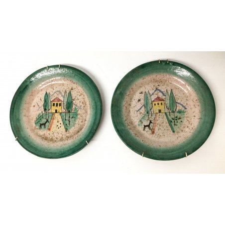 Coppia di piatti I.C.S. Vietri attr. Irene Kowaliska