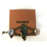 BELLISSIMO BRACCIALE BRACIALETTO MISSONI TESSUTO METALLO OTTONATO RARO BRACELET