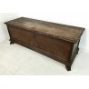 ANTICA CASSAPANCA LEGNO NOCE 1800 GAMBE FERINE PANCA BAULE SCOMPARTO INTERNO