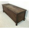 ANTICA CASSAPANCA LEGNO NOCE 1800 GAMBE FERINE PANCA BAULE SCOMPARTO INTERNO