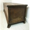 ANTICA CASSAPANCA LEGNO NOCE 1800 GAMBE FERINE PANCA BAULE SCOMPARTO INTERNO
