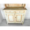 CREDENZA SHABBY CHIC DECAPATA LEGNO MASSELLO ALZATA EPOCA DIPINTA 1900 CUCINA