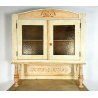 CREDENZA SHABBY CHIC DECAPATA LEGNO MASSELLO ALZATA EPOCA DIPINTA 1900 CUCINA