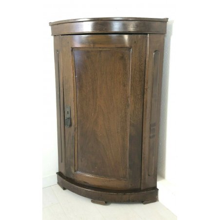 ANTICA PICCOLA ANGOLIERA LEGNO MASSELLO NOCE CANTONALE MOBILE OLD 900 EPOCA 