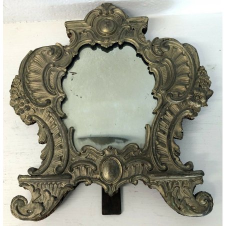 ANTICA CARTAGLORIA SPECCHIO LEGNO SPECCHIERA EPOCA CORNICE 700/800 OLD 