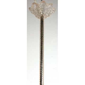 LAMPADARIO MURANO ROSA FOGLIE BAROVIER E TOSO VINTAGE VETRO GLASS MODERNARIATO 