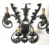 ANTICA COPPIA APLIQUE LAMPADE MURO FERRO BATTUTO CANDELE EPOCA OLD COPPA LUME 