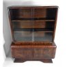 Credenza, vetrina decò in radica. Italia, Anni 40