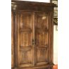 ANTICO ARMADIO LEGNO MASSELLO NOCE 4 ANTE 2 CASSETTI GUARDAROBA EPOCA 1800 OLD