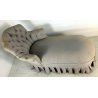 ANTICA CHAISE LONGUE DORMEUSE DIVANO INGLESE 1800 GRIGIA OLD SOFA STOFFA 