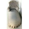 ANTICA CHAISE LONGUE DORMEUSE DIVANO INGLESE 1800 GRIGIA OLD SOFA STOFFA 