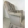 ANTICA CHAISE LONGUE DORMEUSE DIVANO INGLESE 1800 GRIGIA OLD SOFA STOFFA 