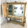 MOBILE BAR STILE ROCOCO DORATO DIPINTO LACCATO CABINET SPECCHIO PERMANENTE CANTU