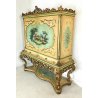 MOBILE BAR STILE ROCOCO DORATO DIPINTO LACCATO CABINET SPECCHIO PERMANENTE CANTU