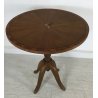 ANTICO TAVOLO ROTONDO 4 GAMBE INTARSIATO COFFE TABLE DA GIOCO SALA 1800 NOCE OLD