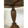 ANTICO TAVOLO ROTONDO 4 GAMBE INTARSIATO COFFE TABLE DA GIOCO SALA 1800 NOCE OLD