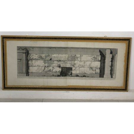 ANTICA STAMPA PIRANESI G. BATTISTA ROMA EPOCA ACQUAFORTE SEPOLCRO POBLICIO 1800