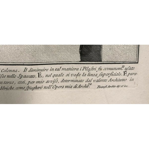 ANTICA STAMPA PIRANESI G. BATTISTA ROMA EPOCA ACQUAFORTE SEPOLCRO POBLICIO 1800