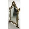 ANTICA SPECCHIERA SPECCHIO FOGLIA ORO LEGNO SCOLPITO VETRO EPOCA 1800/900 OLD 