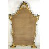 ANTICA SPECCHIERA SPECCHIO FOGLIA ORO LEGNO SCOLPITO VETRO EPOCA 1800/900 OLD 
