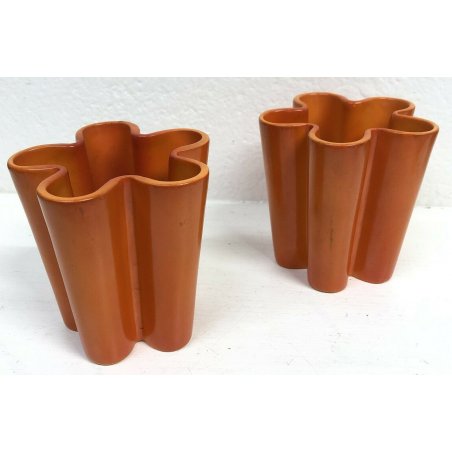 COPPIA VASI SAN CRISTOFORO CERAMICA GIO PONTI E RICHARD GINORI FIRMATI ANNI 30