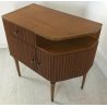 COPPIA COMODINI DESIGN PAOLO BUFFA VINTAGE LEGNI MISTI ORIGINALI ANNI 60 OTTONE