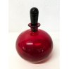VASO BOCCIA TAPPO VETRO SOFFIATO ROSSO MURANO DESIGN BOCCETTA VASETTO VINTAGE