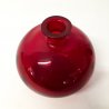 VASO BOCCIA TAPPO VETRO SOFFIATO ROSSO MURANO DESIGN BOCCETTA VASETTO VINTAGE