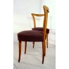 SET 3 SEDIA VINTAGE DESIGN Vittorio Dassi LEGNO STOFFA VINTAGE CHAIR ANNI 50 