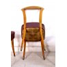 SET 3 SEDIA VINTAGE DESIGN Vittorio Dassi LEGNO STOFFA VINTAGE CHAIR ANNI 50 