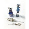 SET 4 FIALA PORTAPROFUMO VETRO SOFFIATO MURANO BOCCETTA GLASS ART DESIGN PERFUME