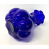 GRANDE VASO VETRO SOFFIATO BLU MURANO DESIGN PORTAFIORI FIORE ITALIAN GLASS ART