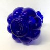 GRANDE VASO VETRO SOFFIATO BLU MURANO DESIGN PORTAFIORI FIORE ITALIAN GLASS ART