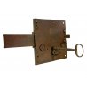 ANTICA GRANDE SERRATURA CATENACCIO CHIAVE ferro battuto 600 DOOR LOCK IRON KEY 