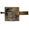 ANTICA GRANDE SERRATURA CATENACCIO CHIAVE ferro battuto 600 DOOR LOCK IRON KEY 