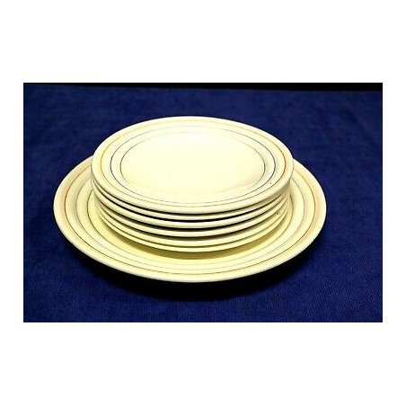 ANTICO SERVIZIO PIATTI CERAMICA Laveno 7 pz set. Frutta OLD POTTERY DISH 1920/30