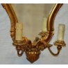 COPPIA ANTICA SPECCHIERA DORATA epoca 900 LIBERTY LUME OLD GOLDEN MIRROR LAMPADA
