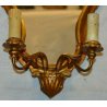COPPIA ANTICA SPECCHIERA DORATA epoca 900 LIBERTY LUME OLD GOLDEN MIRROR LAMPADA