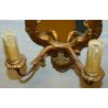 COPPIA ANTICA SPECCHIERA DORATA epoca 900 LIBERTY LUME OLD GOLDEN MIRROR LAMPADA
