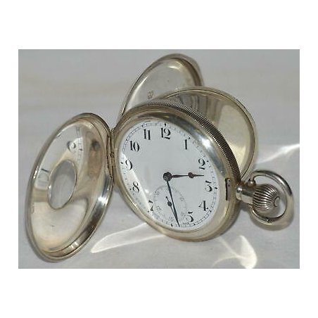 ANTICO OROLOGIO TASCA Buren Grand Prix ARGENTO epoca 900 OLD SILVER POCKET WATCH