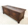 ANTICA CASSAPANCA 1700 LEGNO PLANCE NOCE MASSELLO SCOLPITA EPOCA PANCA BAULE