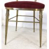 ANTICA COPPIA SEDIE POLTRONE GAETANO DESCALZI ITALIA CHIAVARI BRASS CHAIR PURPLE