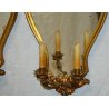 COPPIA ANTICA SPECCHIERA LIBERTY DORATA epoca 900 LUME OLD GOLDEN MIRROR LAMPADA