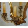 COPPIA ANTICA SPECCHIERA LIBERTY DORATA epoca 900 LUME OLD GOLDEN MIRROR LAMPADA