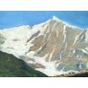 QUADRO GRESSONEY CHAMPSIL BAITA MONTAGNA FIRMATO BRONZINO DIPINTO OLIO TAVOLA