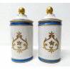 Coppia vaso, barattolo SEVRES, porcellana dipinta