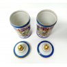 Coppia vaso, barattolo SEVRES, porcellana dipinta