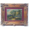QUADRO P BIANCHI PAESAGGIO MARE MARINA BOSCO ALBERI EPOCA DIPINTO OLIO TAVOLA